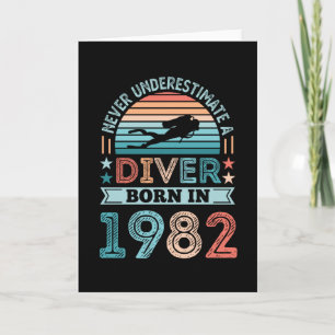 Diver, geboren in 1982 40th Birthday Diving Gift D Kaart