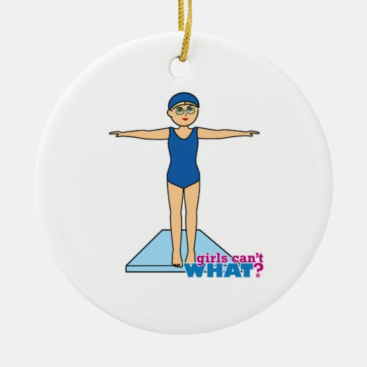 Diver - Gemiddeld Keramisch Ornament (Voorkant)