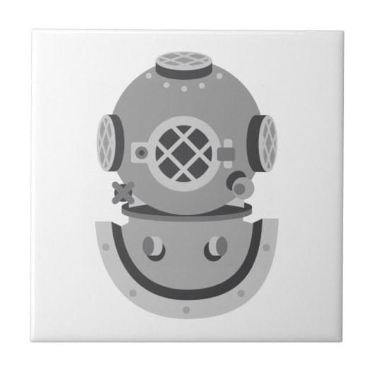 Diver Helmet Tegeltje (Voorkant)