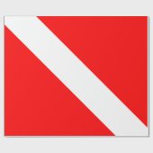 Diver naar beneden duikende vlag cadeaupapier (Vlak)