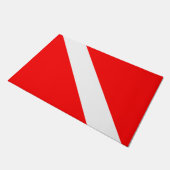 Diver naar beneden duikende vlag deurmat (Schuin)