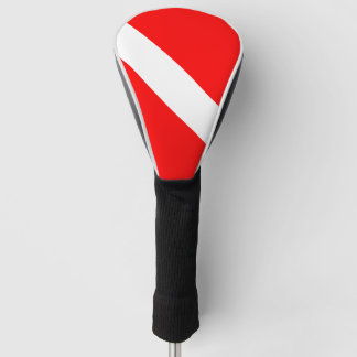 Diver naar beneden duikende vlag golfheadcover