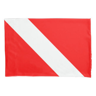 Diver naar beneden duikende vlag kussensloop