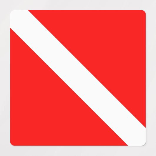 Diver naar beneden duikende vlag labels (Design 2)