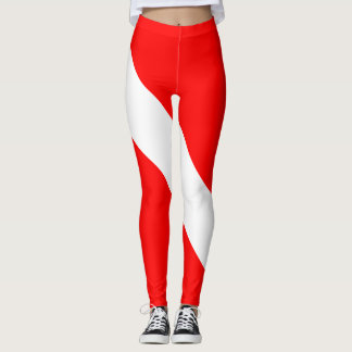 Diver naar beneden duikende vlag leggings