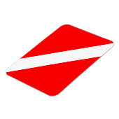 Diver naar beneden duikende vlag magneet (Linkerzijde)