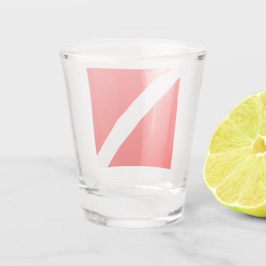 Diver naar beneden duikende vlag shot glas (Achterkant)