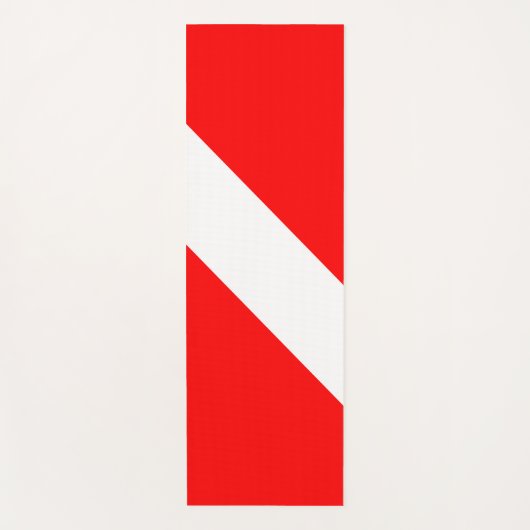 Diver naar beneden duikende vlag yogamat (Voorkant)