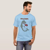 Diver naar beneden Vat Cartoon Shark T-shirt (Voorkant volledig)