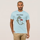 Diver naar Fat Happy Shark T-shirt (Voorkant volledig)
