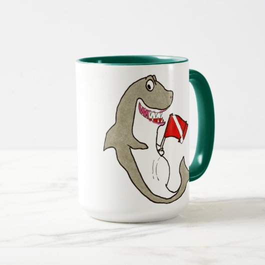 Diver neer Hongaarse haai Mok (Voorkant rechts)