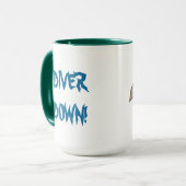 Diver neer Hongaarse haai Mok (Voorkant links)