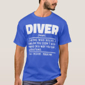 Diver Noun Scuba Duikinstructeur Vakantieliefhebbe T-shirt (Voorkant)
