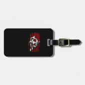 Diver omlaag drijven Vlag scuba duikend Amerikaans Bagagelabel (Voorkant horizontaal)