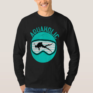 Diver omlaag drijven Vlag scuba duikend Amerikaans T-shirt