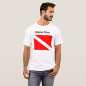 Diver onder Rescue Diver T Shirt (Voorkant volledig)