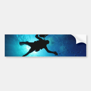 Diver onderwater bumpersticker