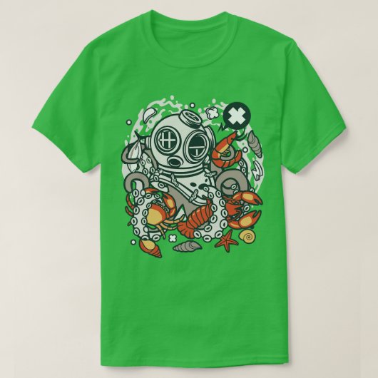 Diver onderwater wereld t-shirt (Design voorkant)