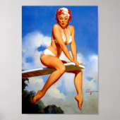 Diver Pin Up Poster (Voorkant)