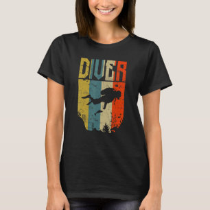 Diver Retro  Freediving Snorkeling Scuba Di T-shirt