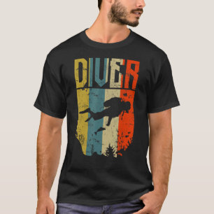 Diver Retro Freediving Snorkeling Scuba Di T-shirt