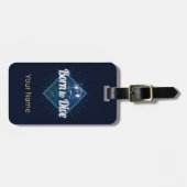 Diver retro Scuba Diving School  Ocean Bagagelabel (Voorkant horizontaal)