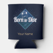 Diver retro Scuba Diving School  Ocean Blikjeskoeler (Voorkant)