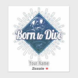 Diver retro Scuba Diving School Ocean Sticker