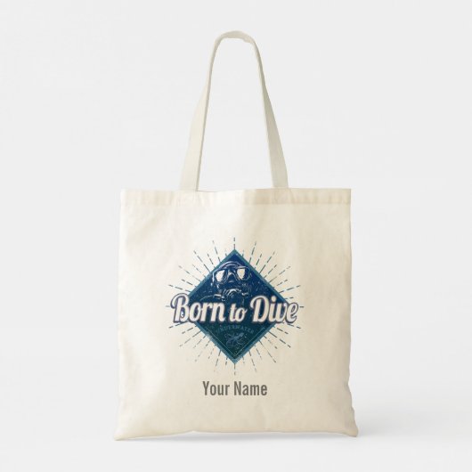 Diver retro Scuba Diving School  Ocean Tote Bag (Achterkant)