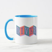 Diver (retro sign) mok (Links)