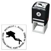 Diver Ronde Retouradres Zelfinkende Stempel (In situ)
