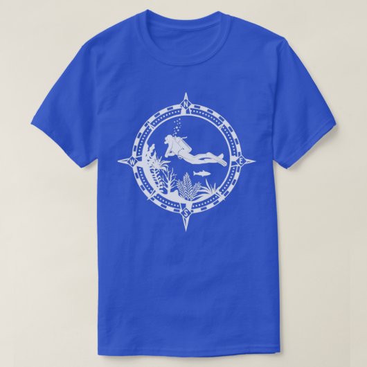 Diver Scuba Diving Compass Dive T-shirt (Design voorkant)
