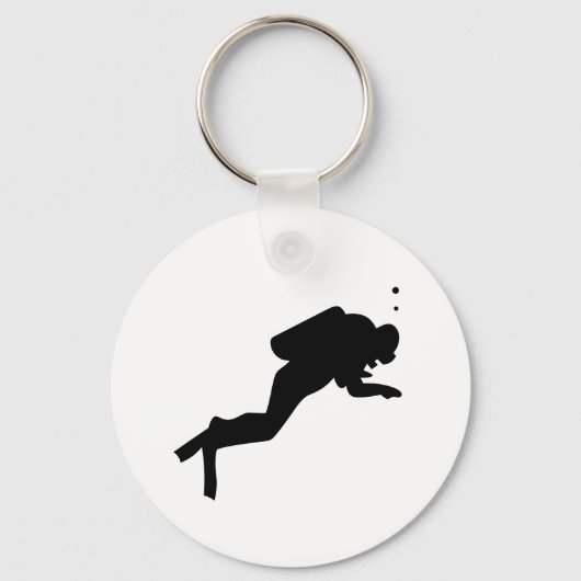Diver Silhouette - Sleutelhanger (Voorkant)