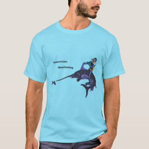 Diver Spearfish Underwater met zwaardvis T-shirt