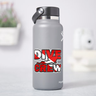 Divercrew duikvlag sticker