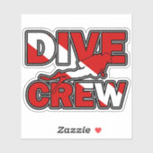 Divercrew duikvlag sticker (Vel)