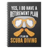 Diverende Pensioen-uittredingsduiker Notitieboek (Voorkant)