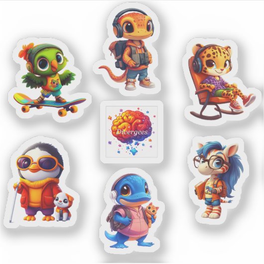 Divergee Character Sticker Blad 3 (Voorkant)