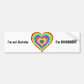 Divergent Autism Bumpersticker (Voorkant)