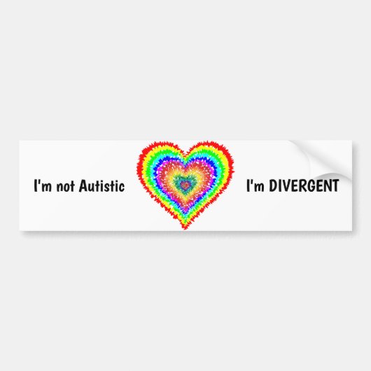 Divergent Autism Bumpersticker (Voorkant)