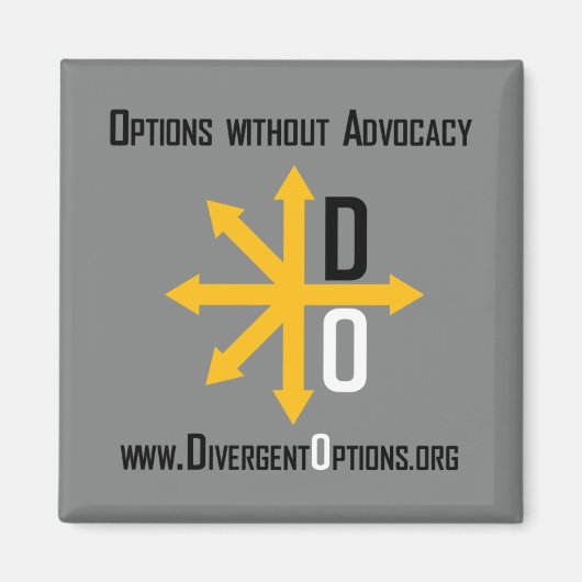 Divergent Options Square Magnet (Voorkant)