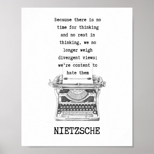 Divergent uitzicht filosofie citeert NIETZSCHE Poster (Voorkant)