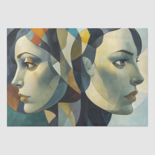 Divergente echo's - Decoupage - Tissuepapier (Voorkant)