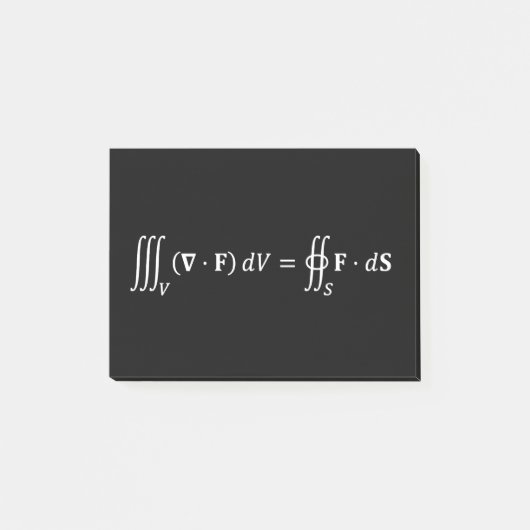 divergentietheoretische vergelijking, wiskunde gro post-it® notes (Voorkant)