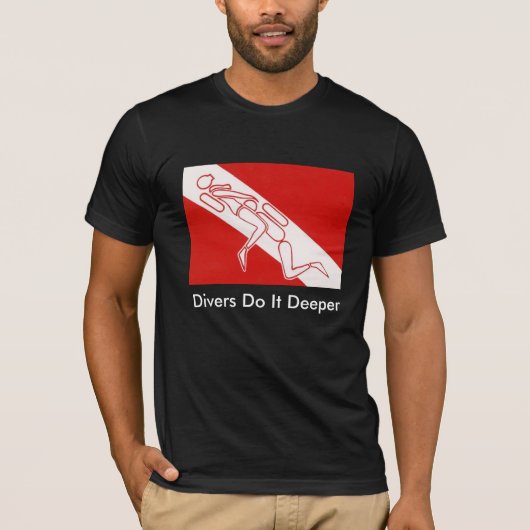 Divers doen het dieper t-shirt (Voorkant)