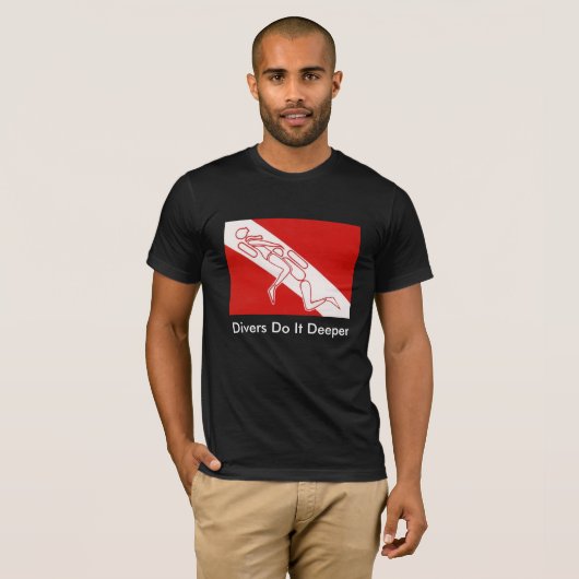 Divers doen het dieper t-shirt (Voorkant volledig)