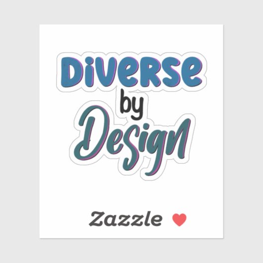 Divers door ontwerp | Omhels neurodiversiteit Sticker (Vel)