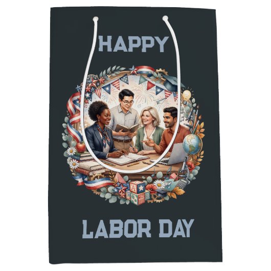 Divers Educatief Patriottisch Dag van de Arbeid Te Medium Cadeauzakje (Voorkant)