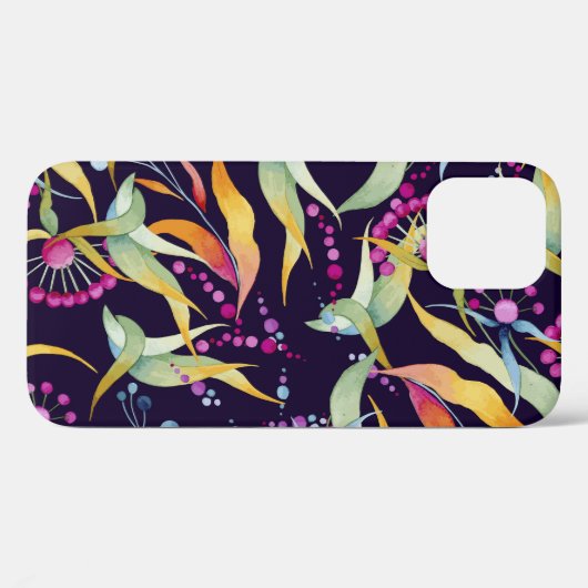 Divers plant: naadloos waterverf ontwerp Case-Mate iPhone case (Achterkant (horizontaal))