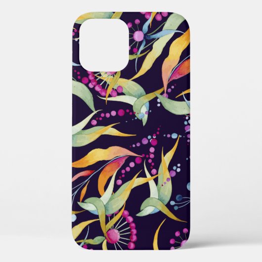 Divers plant: naadloos waterverf ontwerp Case-Mate iPhone case (Achterkant)